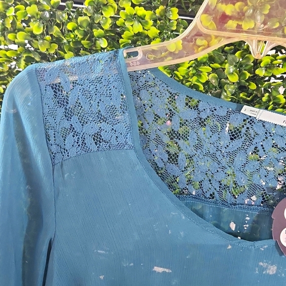 Blue Lace Long Sleeve Top - Size S - Maurices - Picture 4 of 7